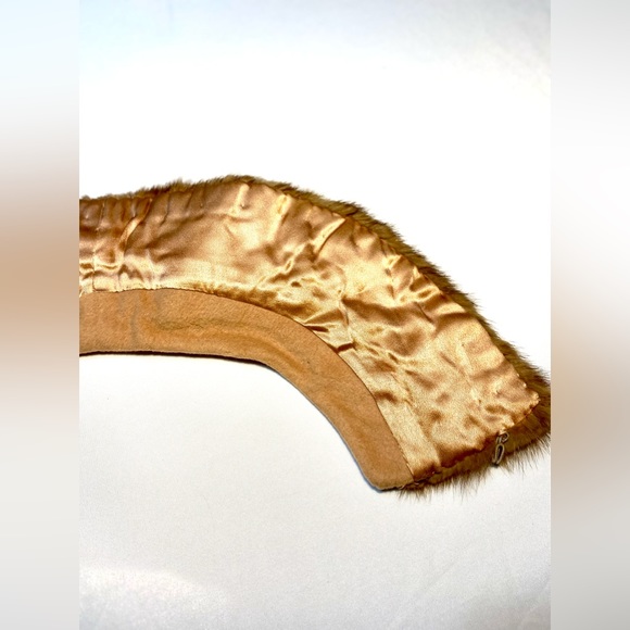 Vintage Genuine Mink Collar  Fur Ladies Lined Collar for Jacket or Coat - Picture 10 of 12